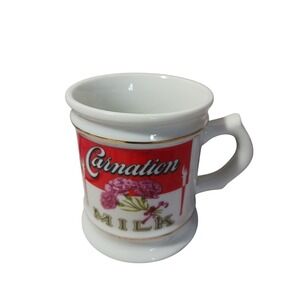 Carnation Milk VTG 1982 Advertising Mug 3.5" Porcelain‎ Corner Store Collection